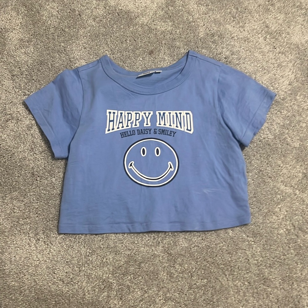 Blue crop top